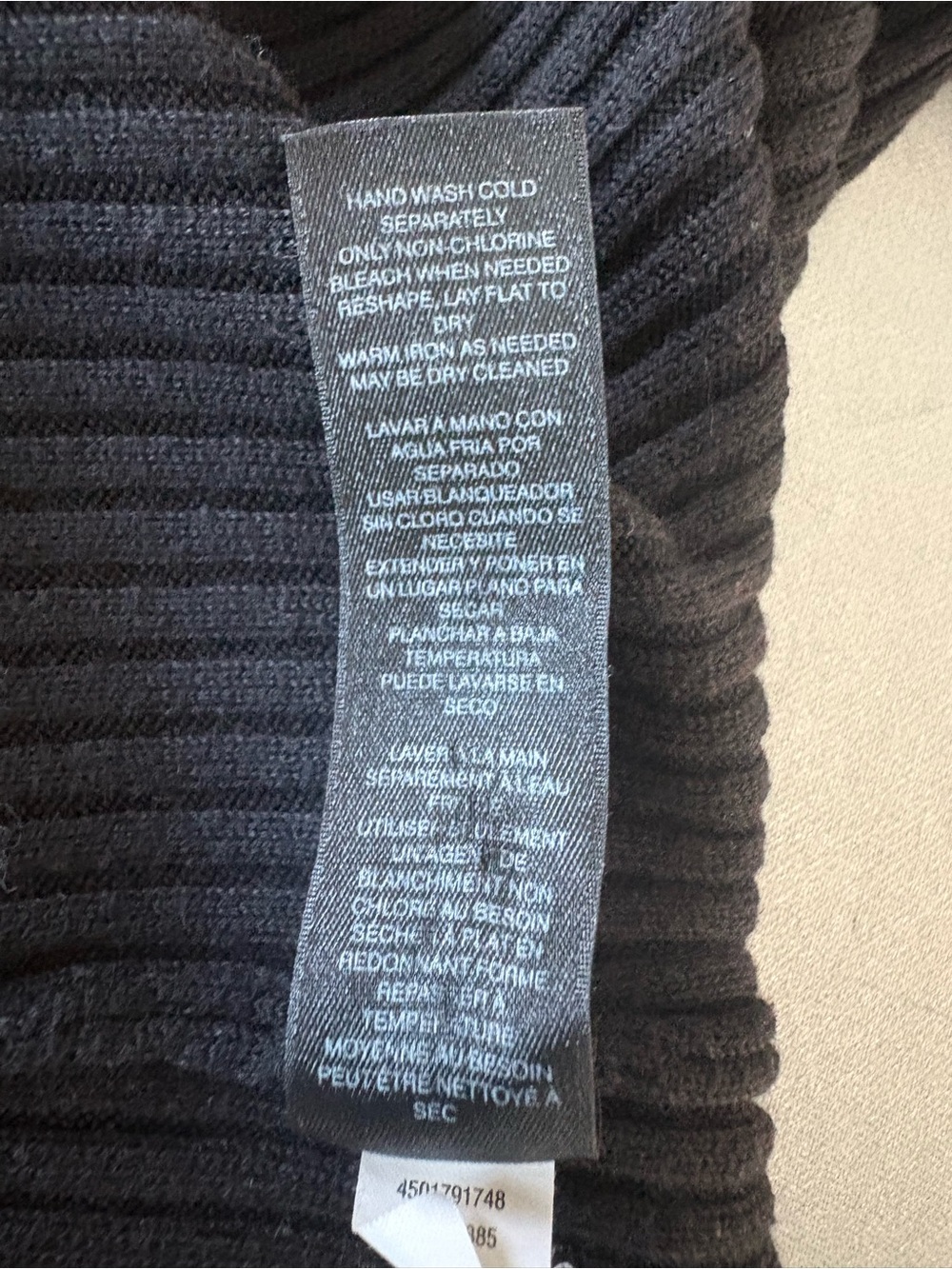 WHBM | Black Ribbed Duster Cardigan | Sz M | Very Good Condition - Picture 5 of 6